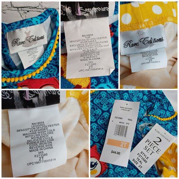 'RARE EDITIONS' TOP & PANTS SQUIRREL OUTFIT 2-PIECE SET - Picture 11 of 16